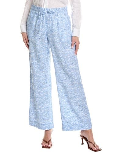 Tommy Bahama Chic Cheetah High-rise Easy Linen Pant - Blue