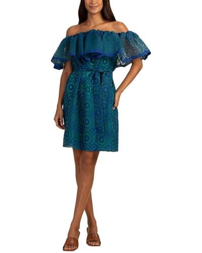 Trina Turk Flowery 2 Dress - Blue