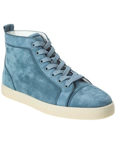 Christian Louboutin Louis Orlato Suede Trainer - Blue