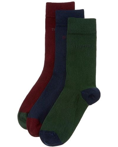 Ted Baker 3Pk Greeno Socks