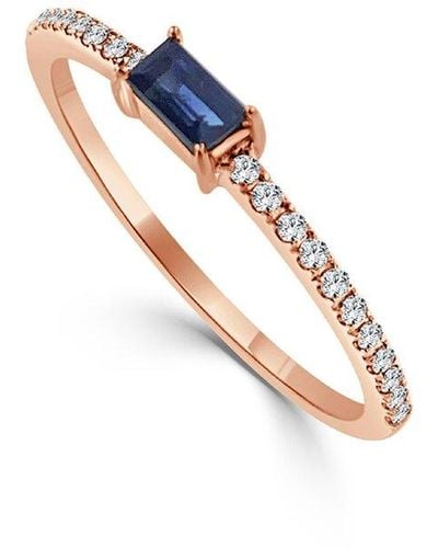 Sabrina Designs 14k 0.23 Ct. Tw. Diamond & Sapphire Ring - White