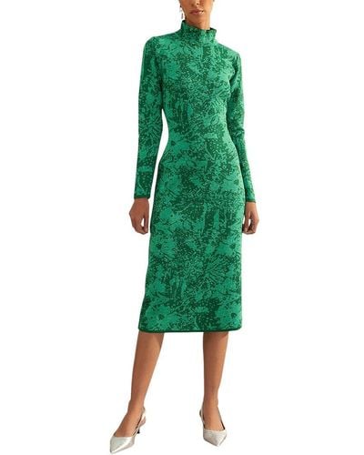 Trendyol Slim Fit Midi Dress - Green