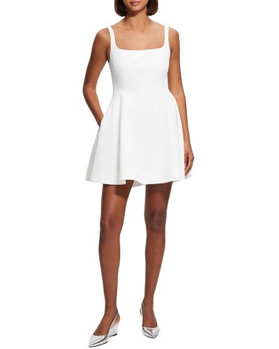 Theory Flare Mini Dress - White