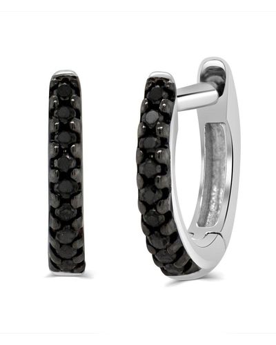 Sabrina Designs 14k 0.06 Ct. Tw. Diamond Huggie Earrings - Black