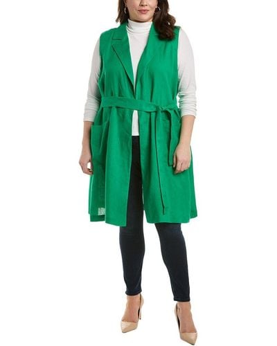 Marina Rinaldi Plus Fiabesco Linen Jacket - Green
