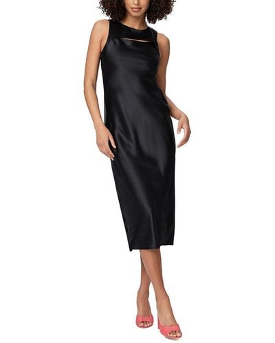 PAIGE Aurem Silk Midi Dress - Black