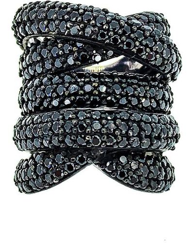 Arthur Marder Fine Jewelry Silver Black Spinel Ring