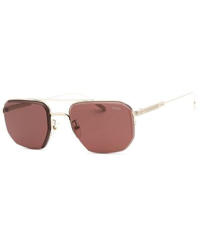 Zegna Ez0228-d 56mm Sunglasses - Pink