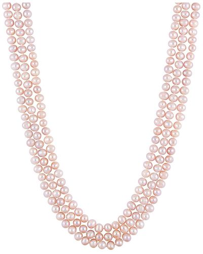 Splendid 8-9mm Freshwater Pearl Endless Necklace - Pink