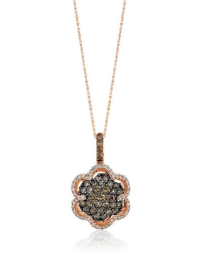 Le Vian Le Vian 14k Strawberry Gold 1.02 Ct. Tw. Diamond Pendant Necklace - Metallic