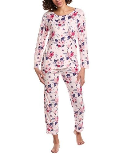 Flora Nikrooz 2pc Pyjama Pant Set - Red