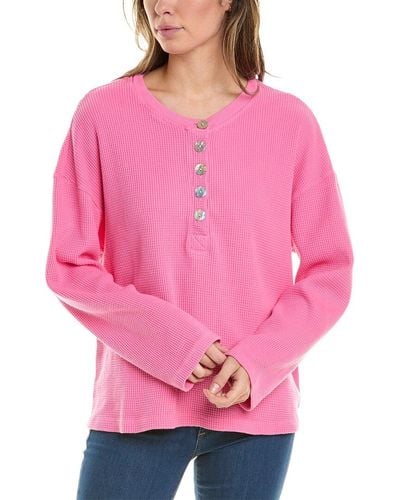 Electric and Rose Kate Henley Sweatshirt - Pink