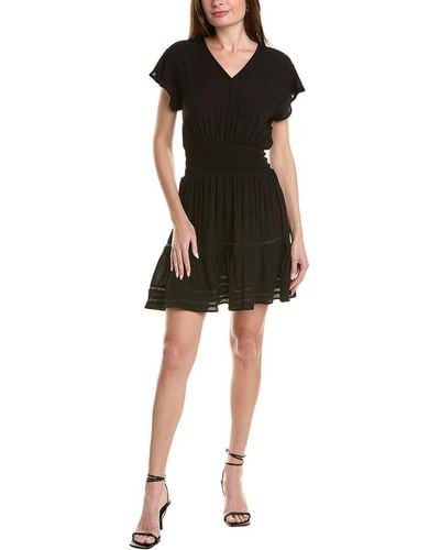 Rachel Parcell Flutter Sleeve Mini Dress - Black