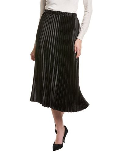 Anne Klein Accordion Pleated Skirt - Black