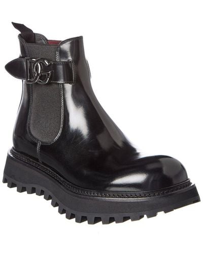 Dolce & Gabbana Bernini Leather Boot - Black
