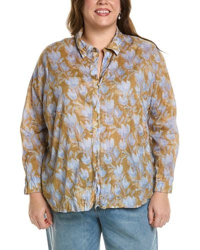 NIC+ZOE Nic + Zoe Plus Midday Meadows Crinkle Shirt - Multicolour
