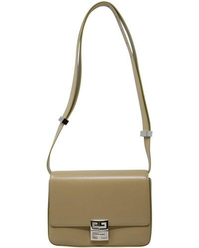Givenchy Creme Calfskin Leather Shoulder Bag (Authentic Pre-Owned) - Metallic