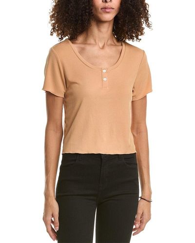 Saltwater Luxe Cropped Henley - Black