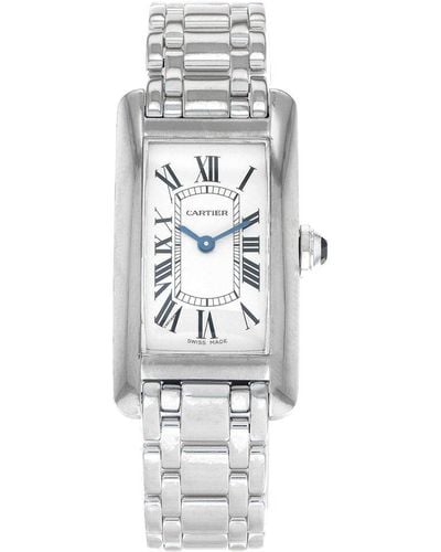 Cartier Tank Americane Watch Circa 2010S (Authentic Pre-Owned) - White