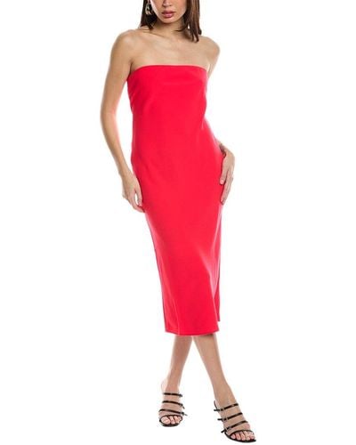 Amanda Uprichard Shiran Midi Dress - Red