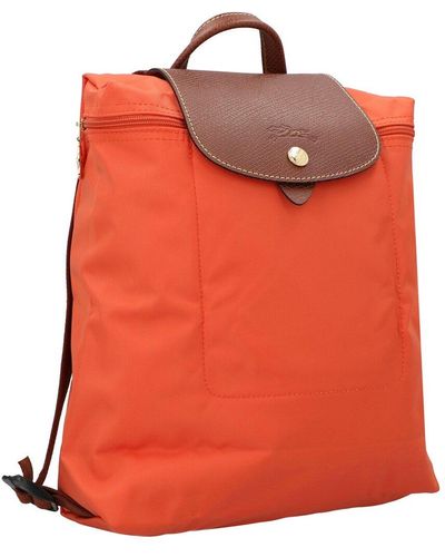Longchamp Le Pliage Original Folding Canvas Backpack - Orange