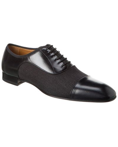 Christian Louboutin Greggo Leather Oxford Shoes - Black