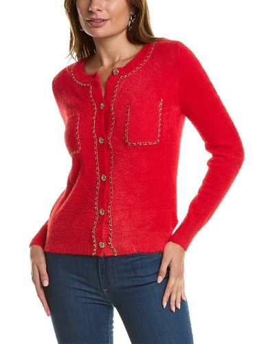 Nanette Lepore Fuzzy Cardigan - Red