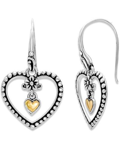 Samuel B. 18K & Heart Earrings - Metallic
