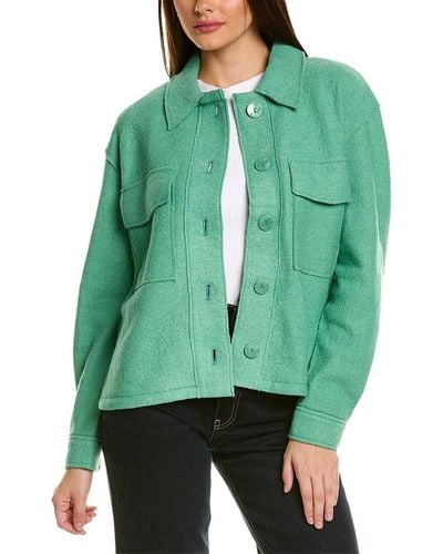 Renuar Wool-blend Shirt Jacket - Green