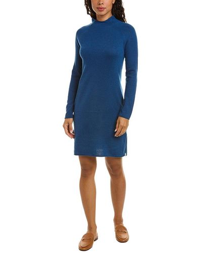 InCashmere Raglan Cashmere Sweaterdress - Blue