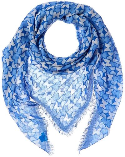 J.McLaughlin Giselle Silk-blend Scarf - Blue