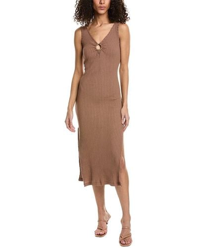 Project Social T Laguna O-ring Rib Sweaterdress - Brown