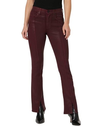 Hudson Jeans Barbara Coated Bordeaux Bootcut Jean - Red