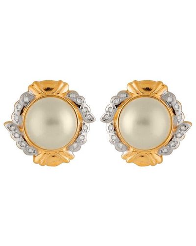 Splendid 14k 0.28 Ct. Tw. Diamond & 12mmmm Pearl Earrings - Multicolour