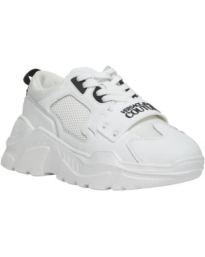 Versace Jeans Couture Leather & Mesh Trainer - White