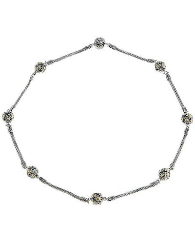 John Hardy Dot Silver & 18k Necklace - Metallic