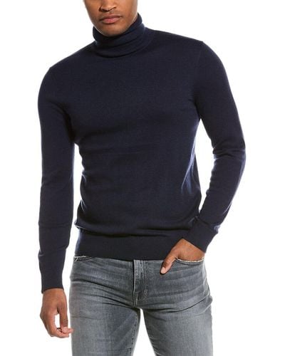 Theory Vilass Wool-blend Turtleneck Sweater - Blue
