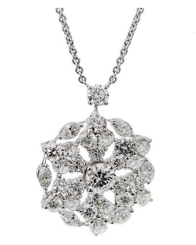 Graff 18K 6.67 Ct. Tw. Diamond Snowflake Necklace (Authentic Pre-Owned) - White