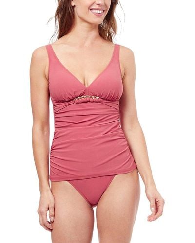Gottex Unchain My Heart D-cup Tankini Top - Red