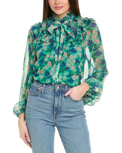 Emanuel Ungaro Ellen Chiffon Blouse - Blue