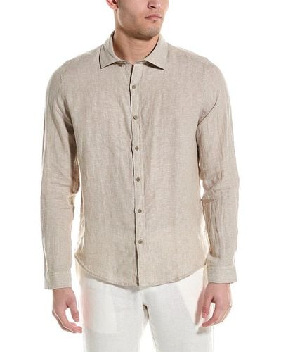 Onia Slim Fit Linen Shirt - Natural