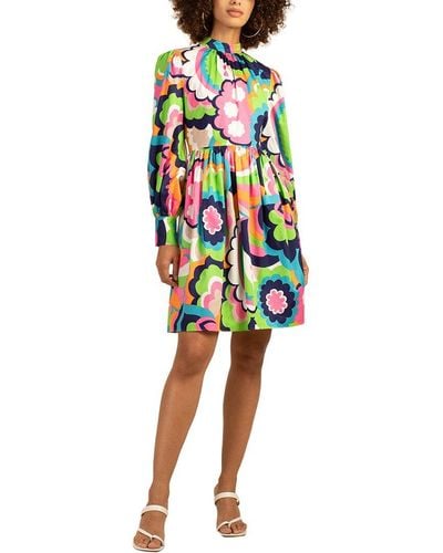 Trina Turk Regular Fit Bloom Mini Dress - Multicolor