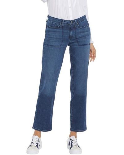 NYDJ Petites Piper Relaxed Saybrook Ankle Jean - Blue