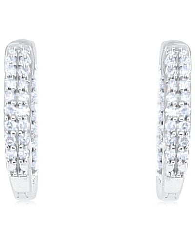 Meira T 14k 0.20 Ct. Tw. Diamond Mini Huggie Earrings - White
