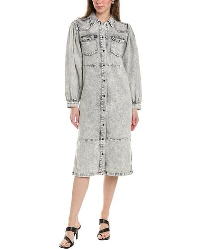 AllSaints Ava Denim Shirtdress - Grey