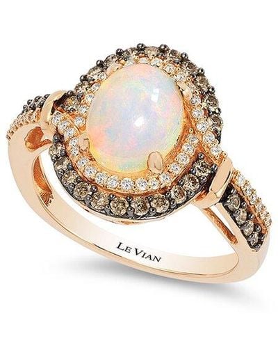 Le Vian 14k Rose Gold 1.45 Ct. Tw. Diamond & Opal Ring - White