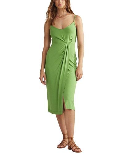 Boden Gathered Jersey Midi Dress - Green