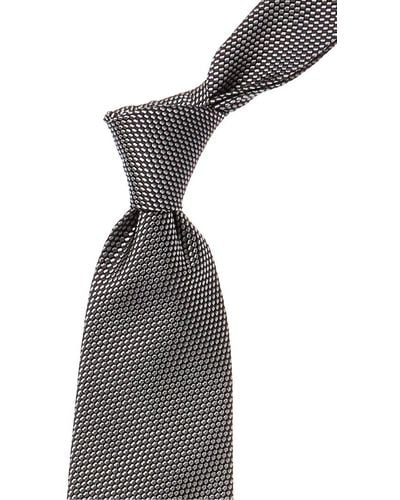 Brooks Brothers Medium Grey Block Solid Silk Tie