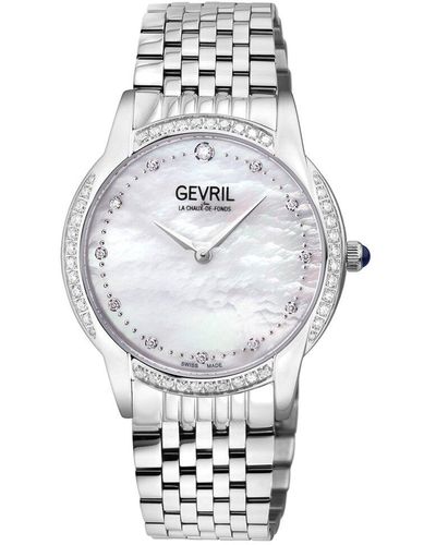 Gevril Airolo Diamond Watch - Grey