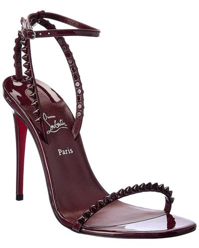 Christian Louboutin So Me 100 Patent Sandal - Red
